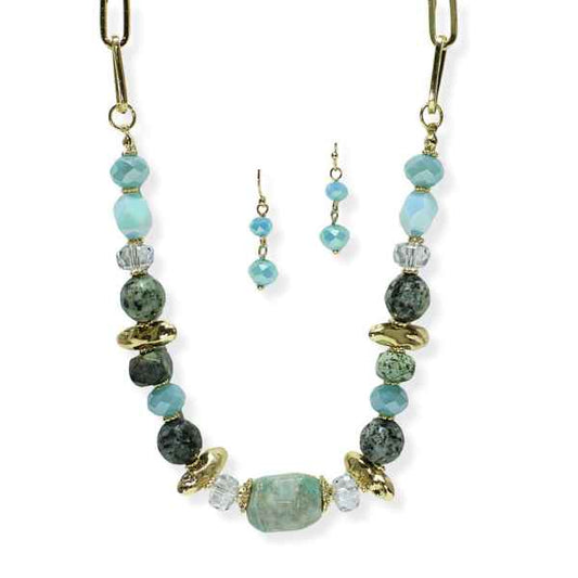Forever Crystal Turquoise Necklace